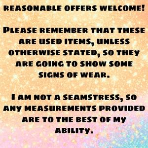 Reasonable offers welcome!